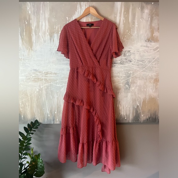 Lulus Next to You Swiss Dot Midi Dress - Picture 2 of 5